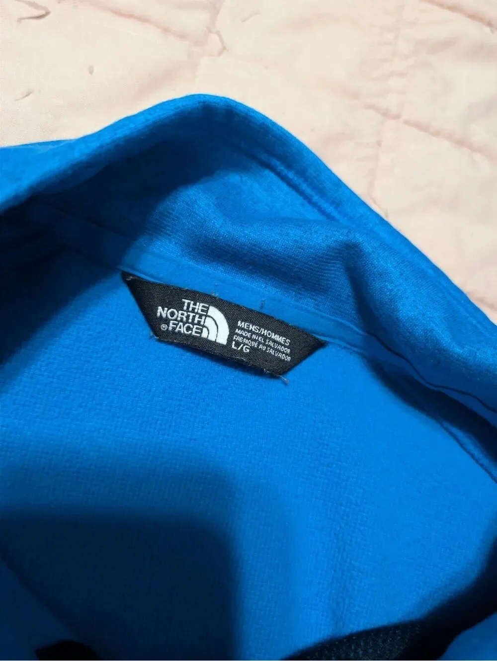 The North Face Men's Large Blue Quarter Zip Pullover Fleece Sweatshirt